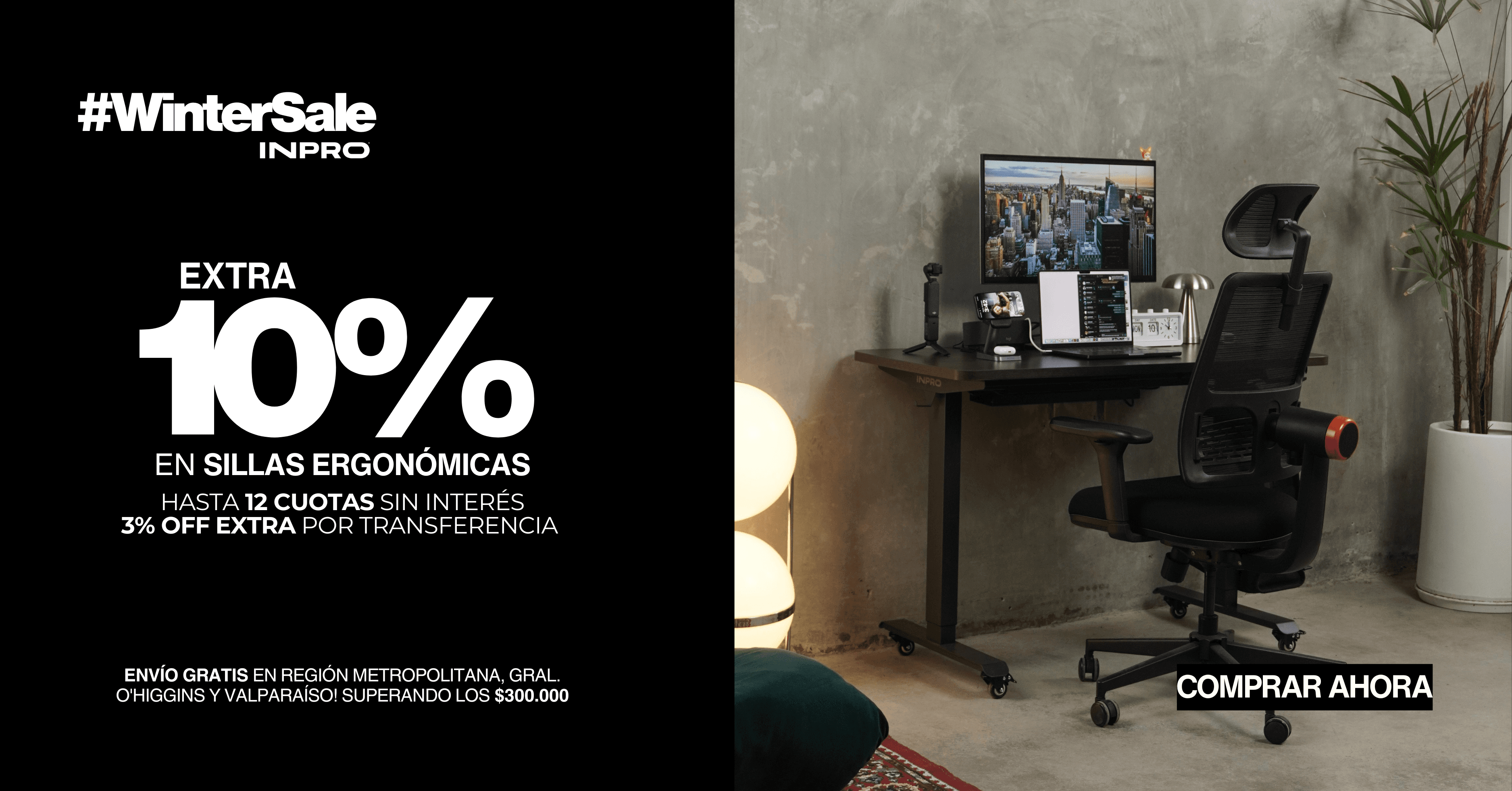 Winter Sale INPRO: 10% extra en sillas ergonómicas