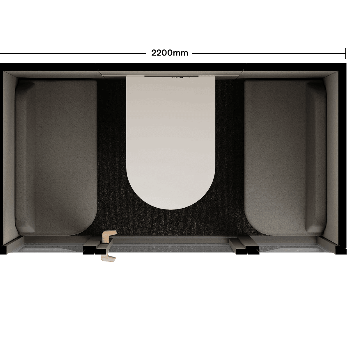 Mobiliario ergonómico de un pod SoundBox