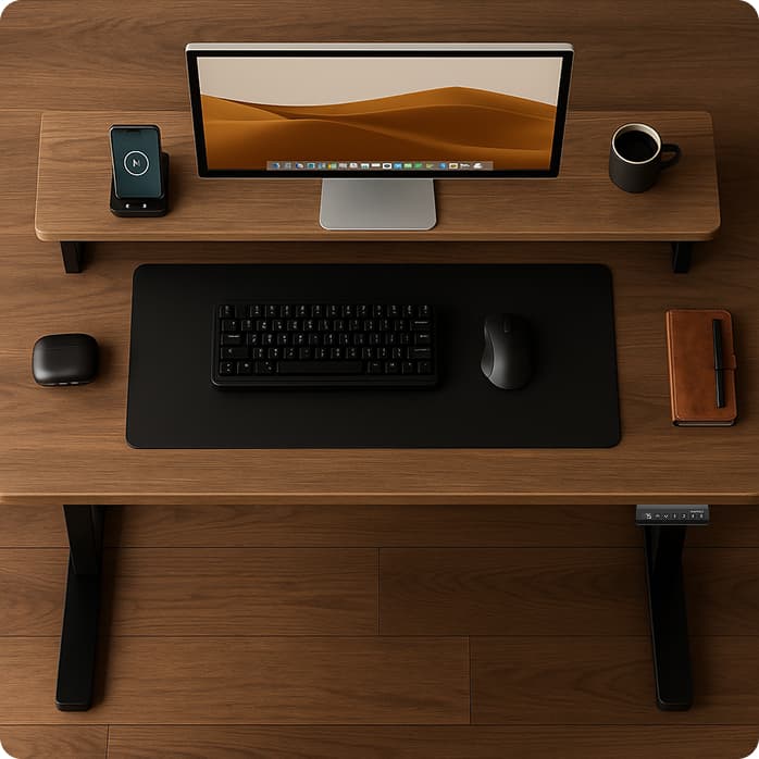 Escritorio INPRO con accesorios ergonómicos