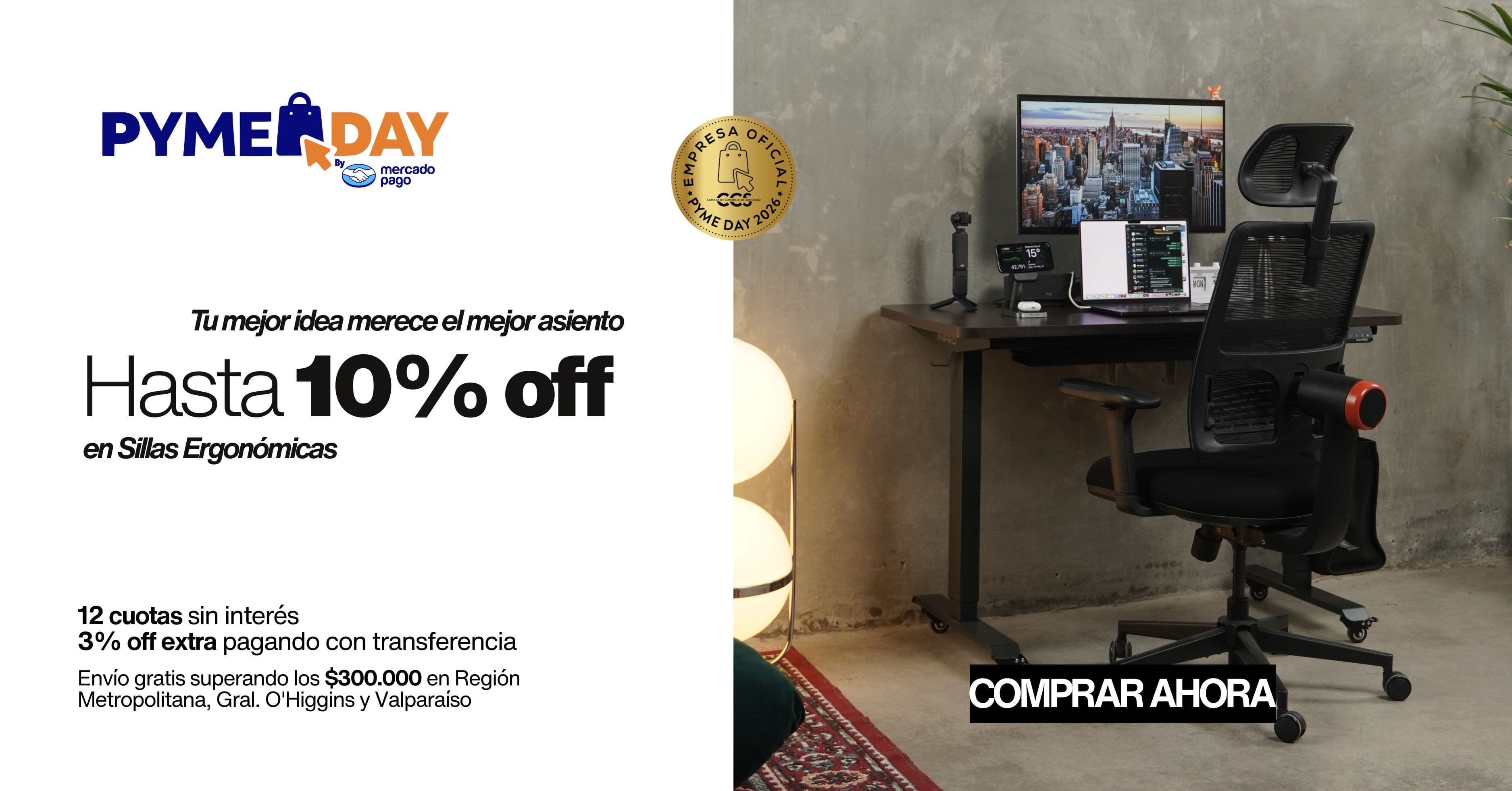 PYME Day INPRO: hasta 10% off en sillas ergonómicas