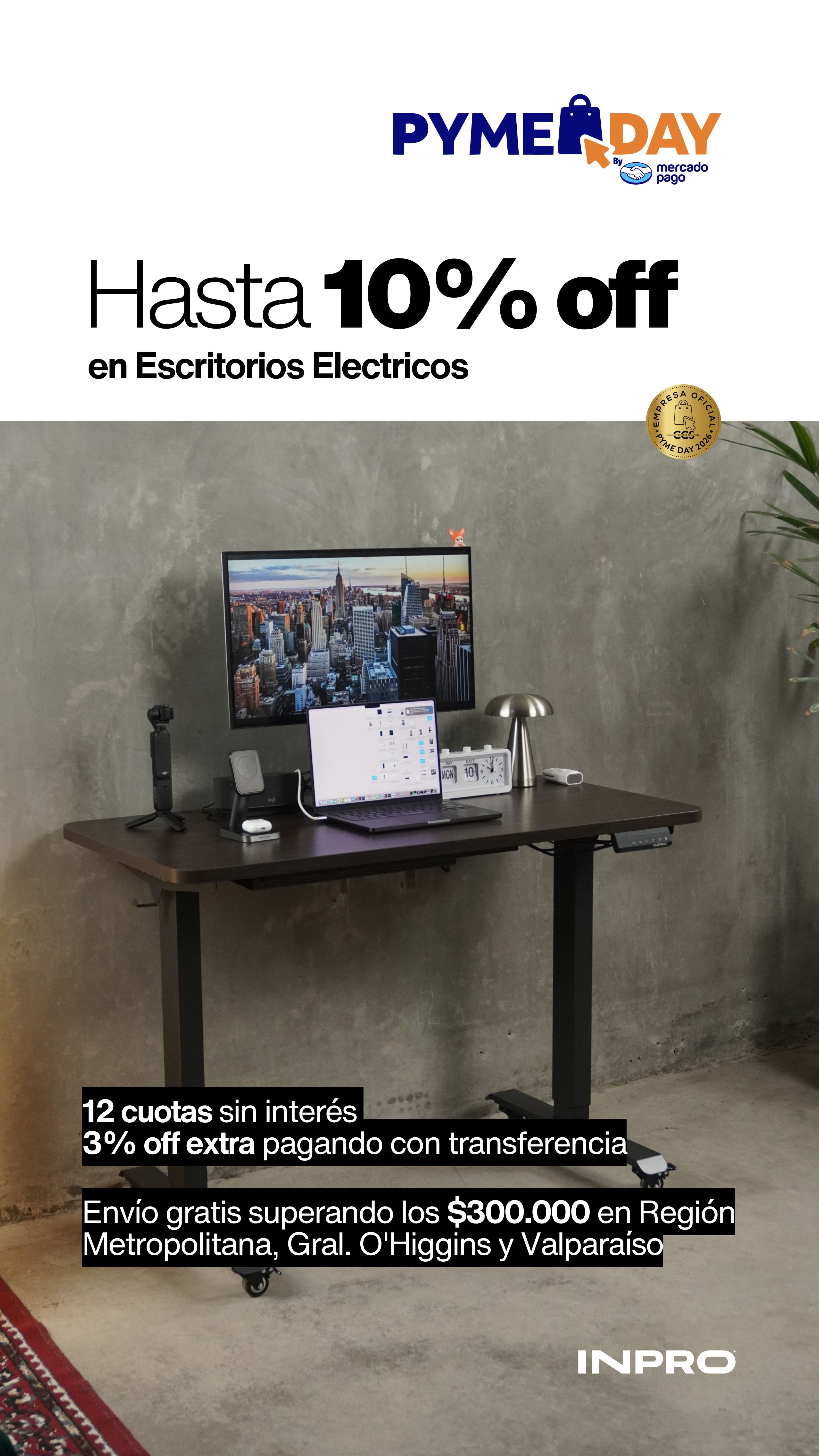 PYME Day INPRO: hasta 10% off en escritorios eléctricos