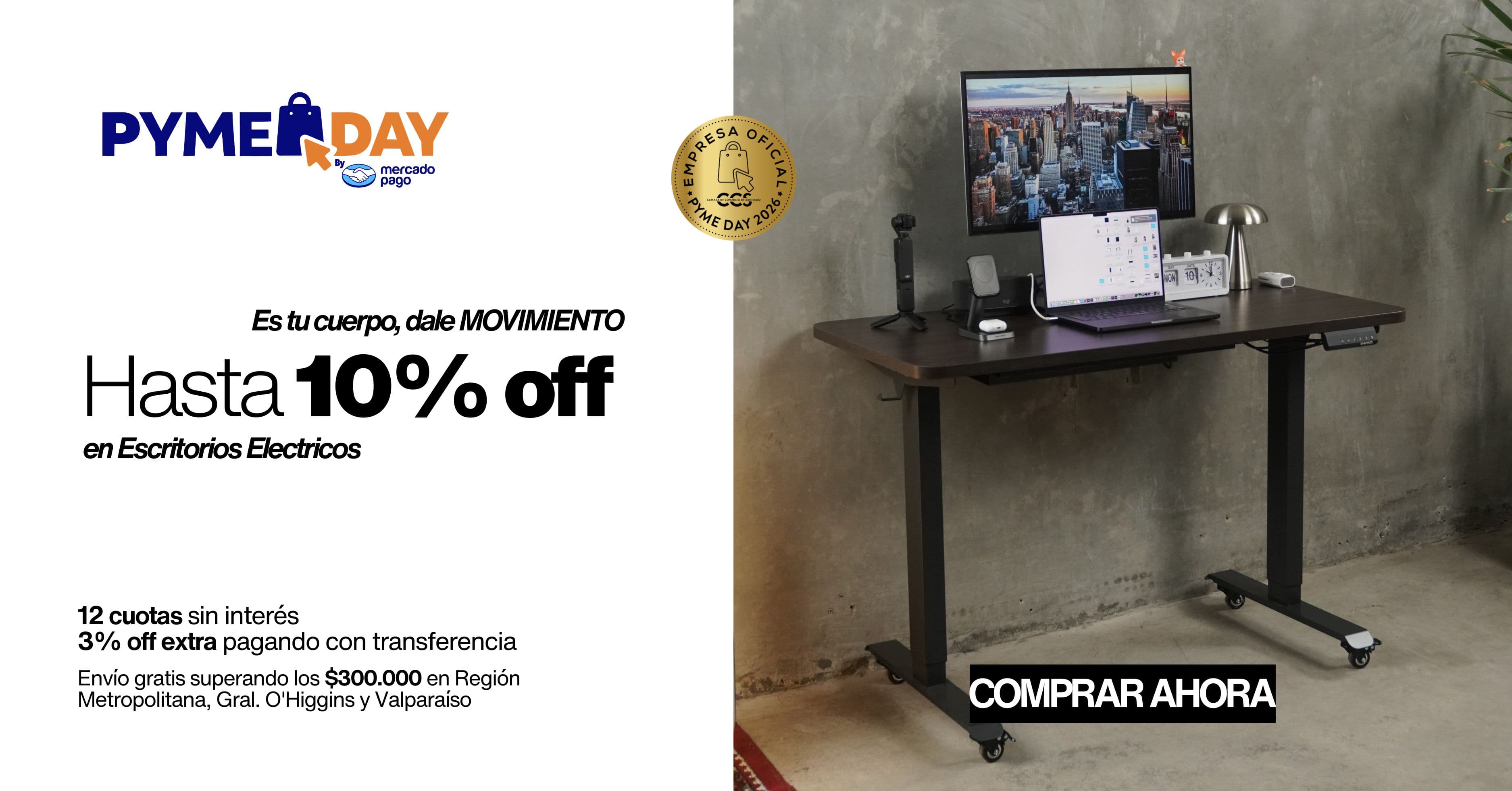 PYME Day INPRO: hasta 10% off en escritorios eléctricos