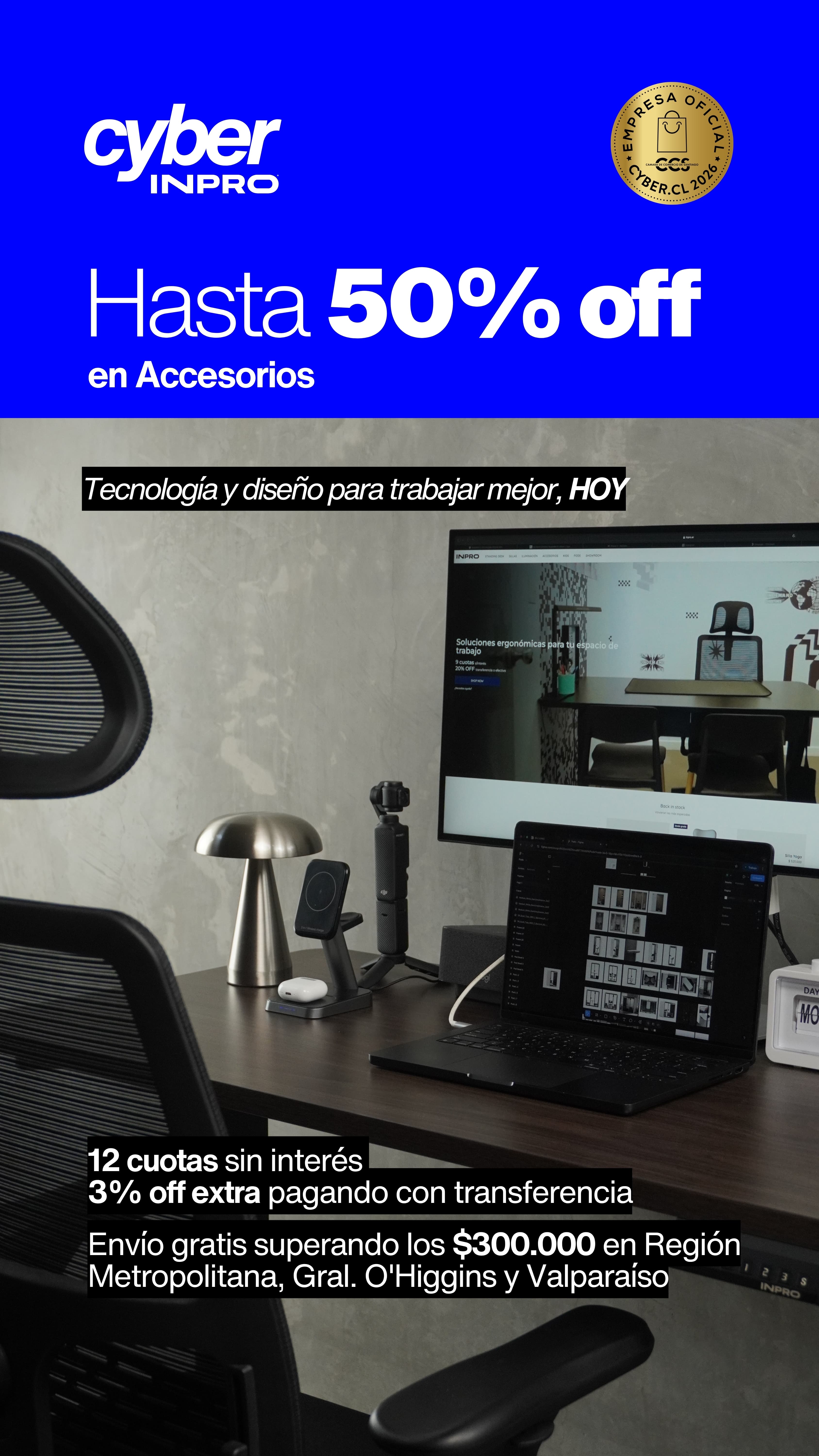 Cyber INPRO: hasta 50% off en accesorios
