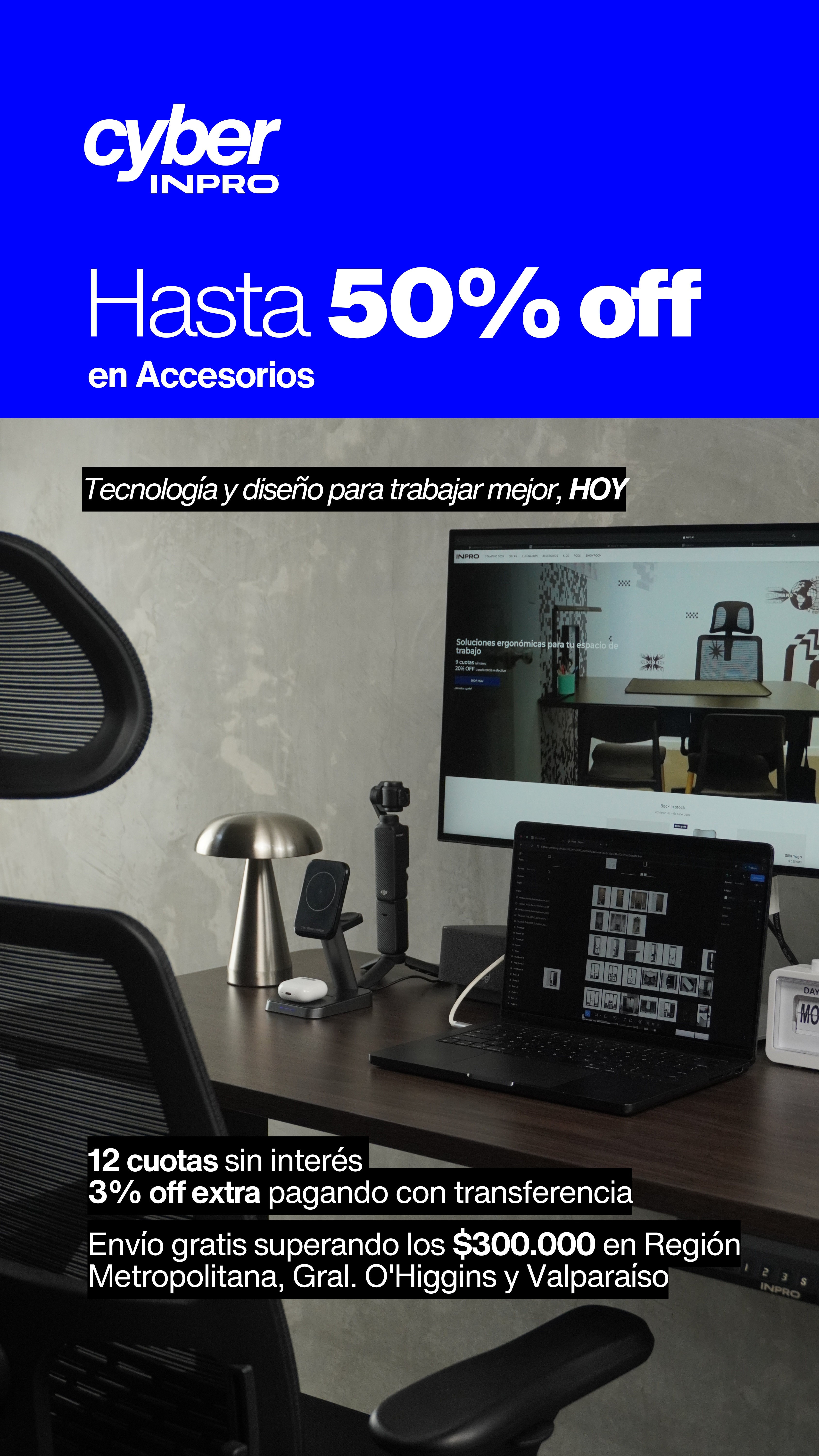 Cyber INPRO: hasta 50% off en accesorios