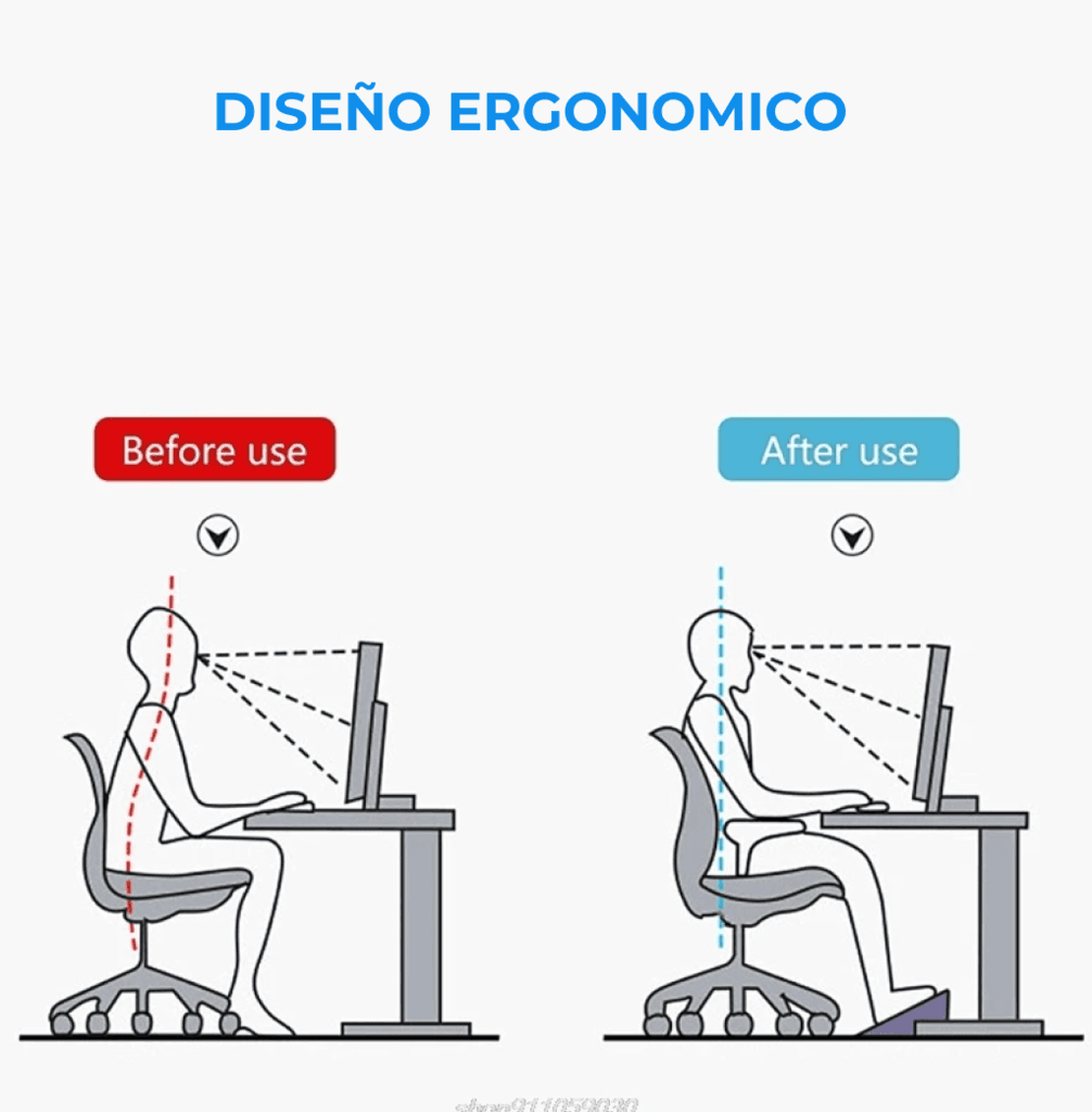 Reposapies regulable con masajeador